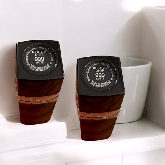 Rouge Dior 2 (two) Full Size Luxury Lipstick Color 999 Matte Finish - Picture 2 of 2